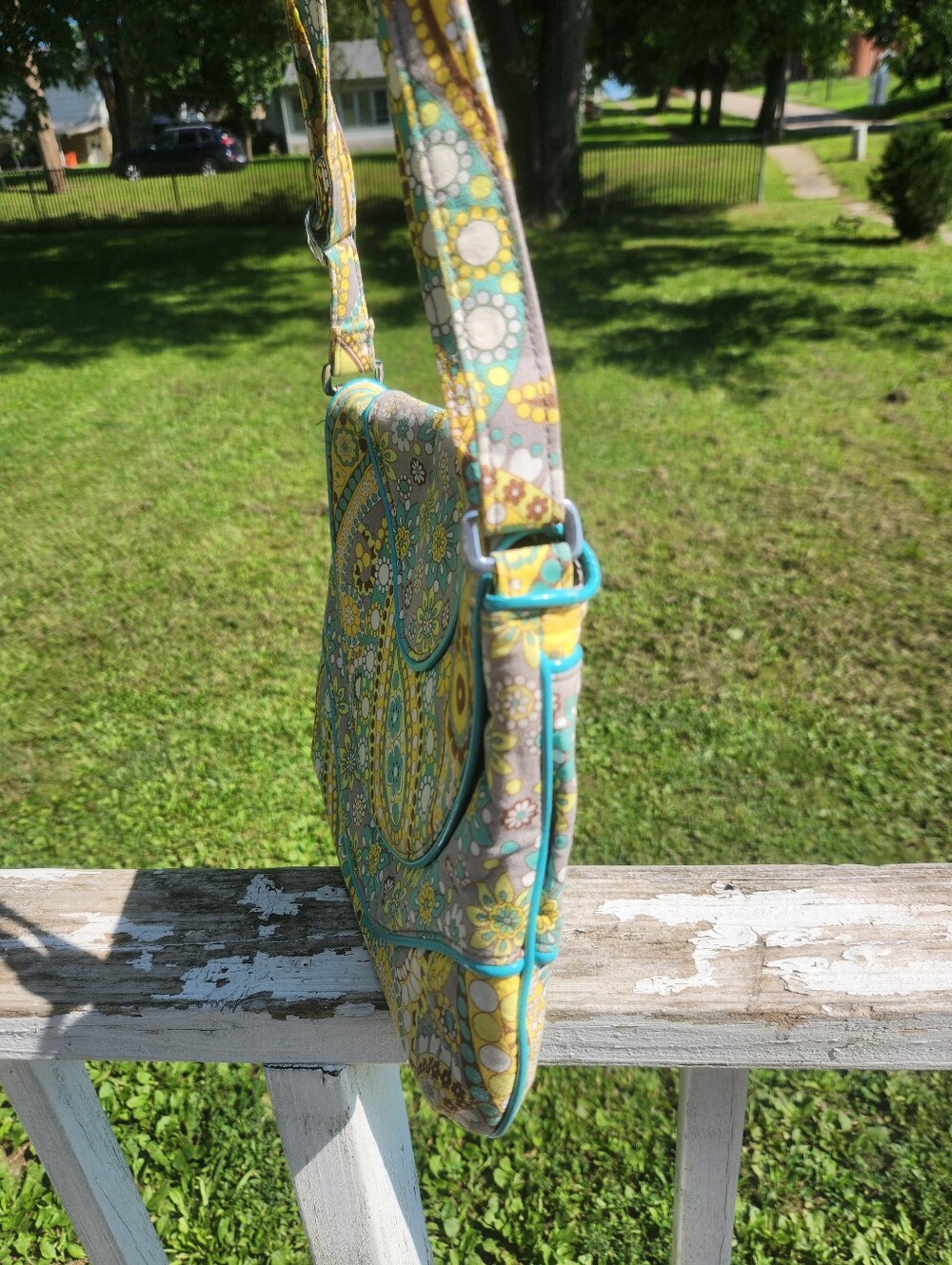 Vera Bradley Lemon Parfait Crossbody Shoulder Bag EUC - Picture 9 of 9
